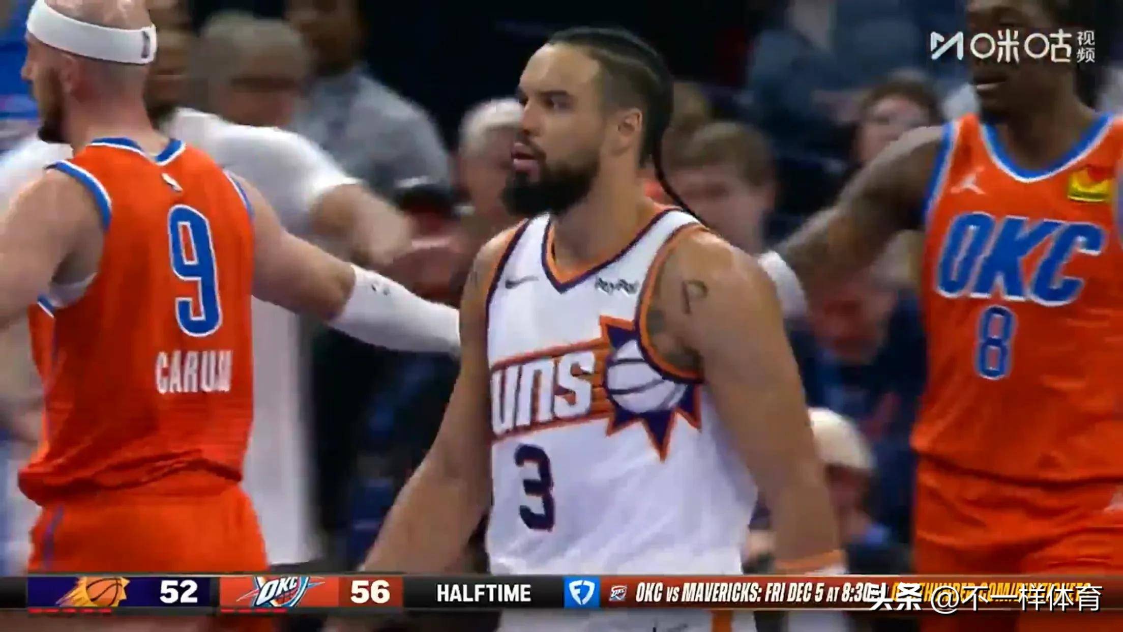 魔术轻取雷霆，布克统治全场